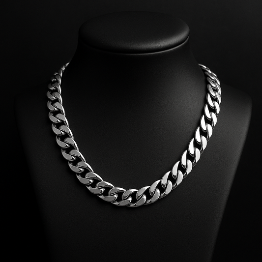Avenoir Silver Cuban Link Chains – 316L Stainless Steel