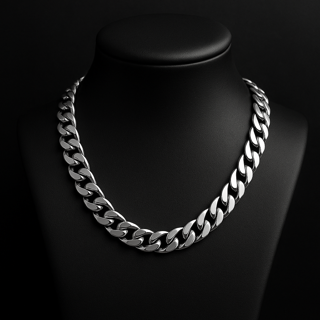 Avenoir Silver Cuban Link Chains – 316L Stainless Steel