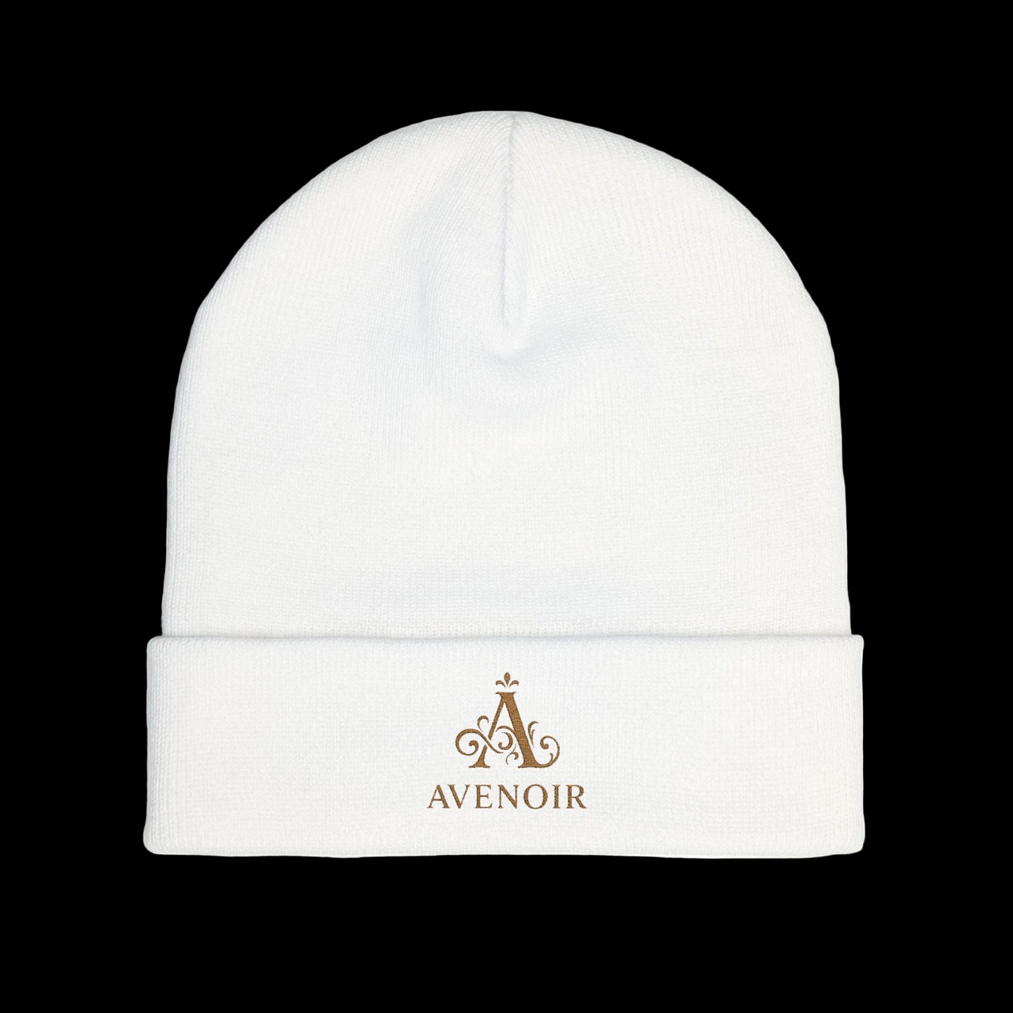 Avenoir Knit Beanie — Gold Crest Winter Hat