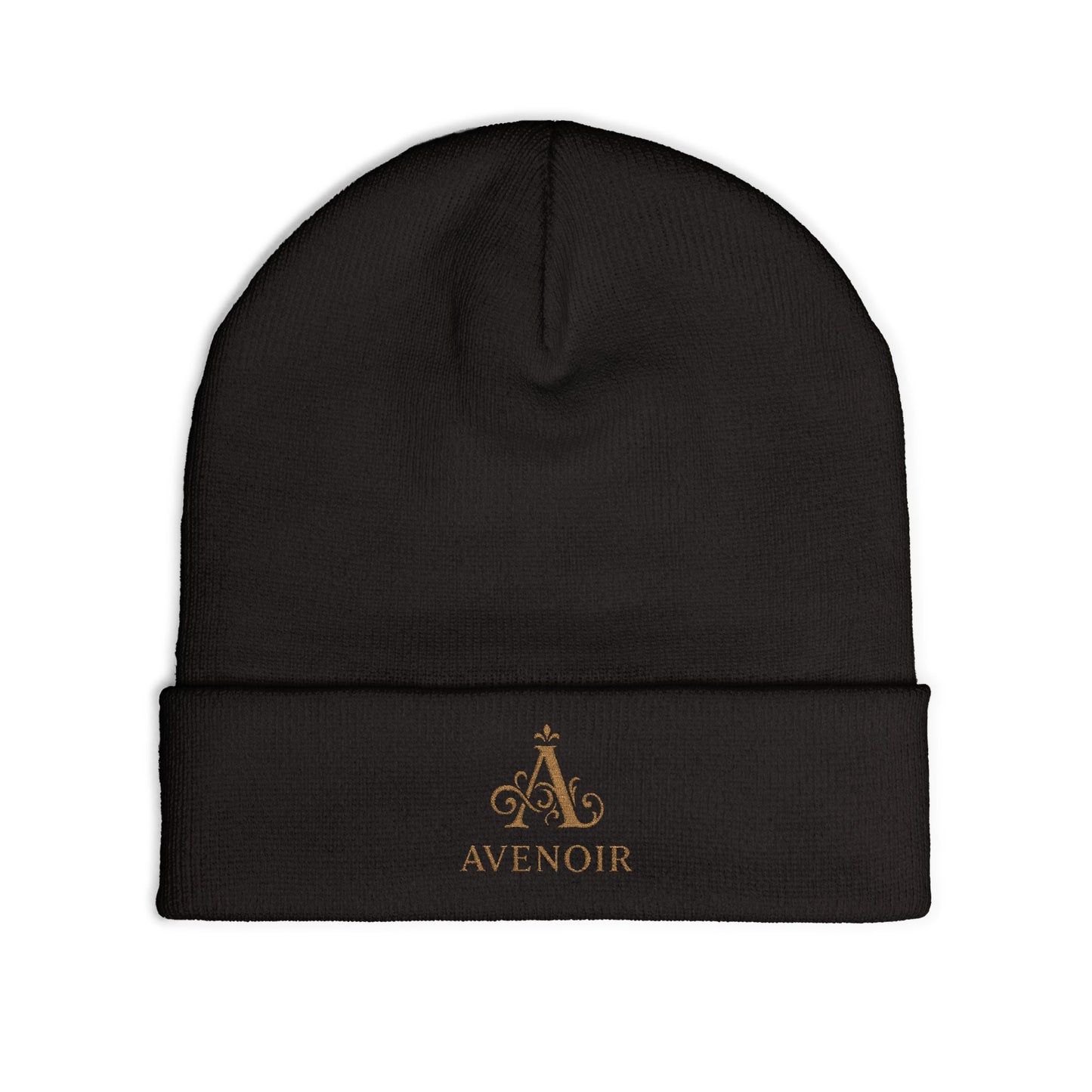 Avenoir Knit Beanie — Gold Crest Winter Hat