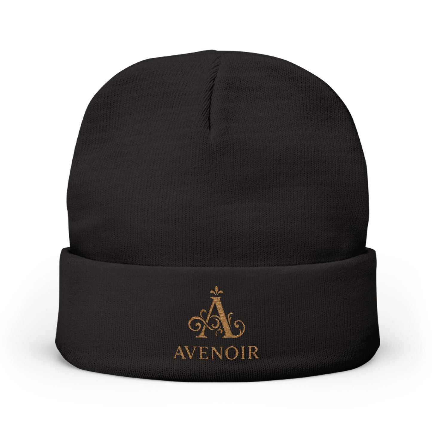 Avenoir Knit Beanie — Gold Crest Winter Hat