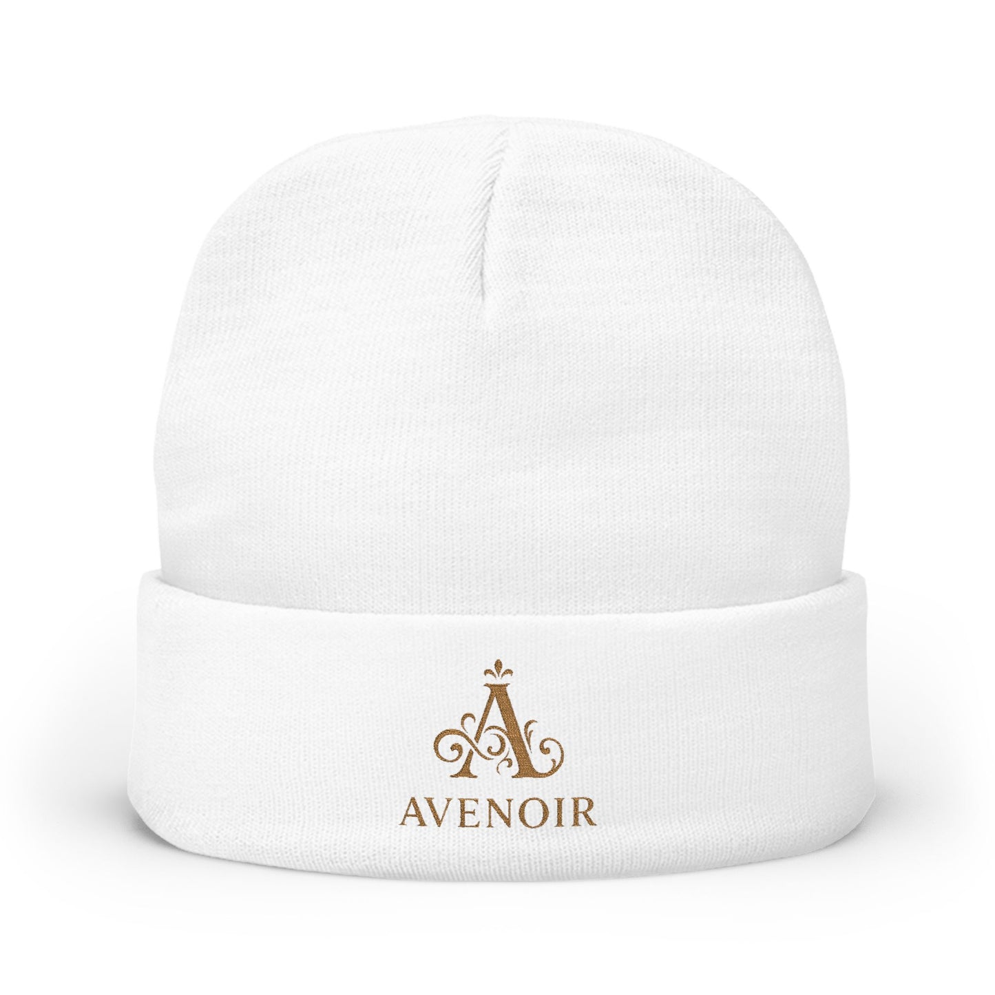 Avenoir Knit Beanie — Gold Crest Winter Hat